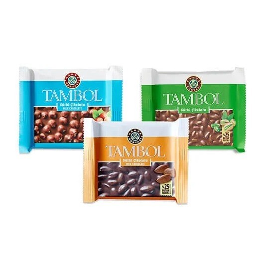 3 قطع شوكولاتة (لوز - فستق - بندق) Tambol