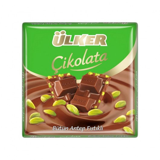 Ülker Whole Pistachio Milk Square Chocolate 65G 6 * Piece