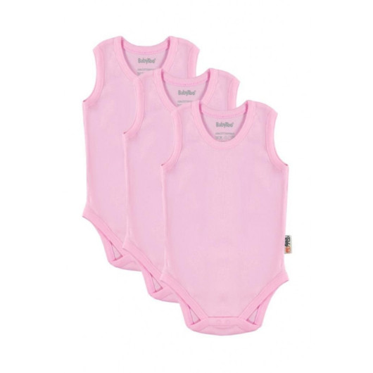 Snap Fastener Body 3-Pack - Pink 0-3-6-9 Months