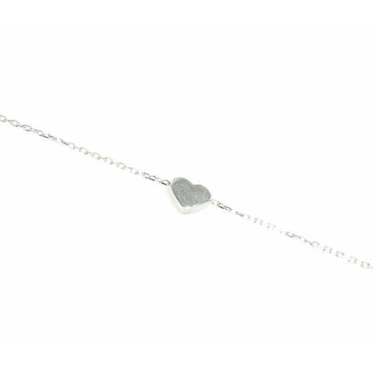 925 Sterling Silver Heart Bracelet, White