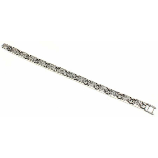 925 Sterling Silver Constantinople Design Thin Bracelet