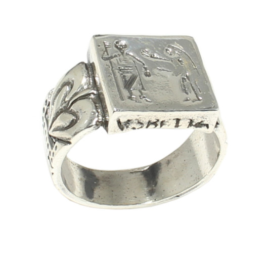 925 Sterling Silver Egyptian Hieroglyphic Ring