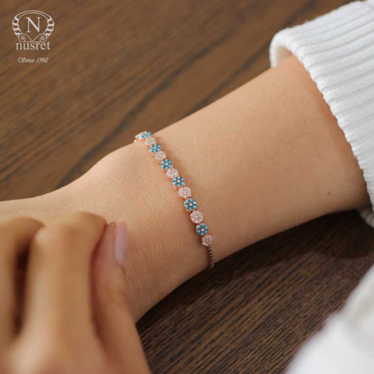 925 Sterling Silver Turquoise Stone Bracelet