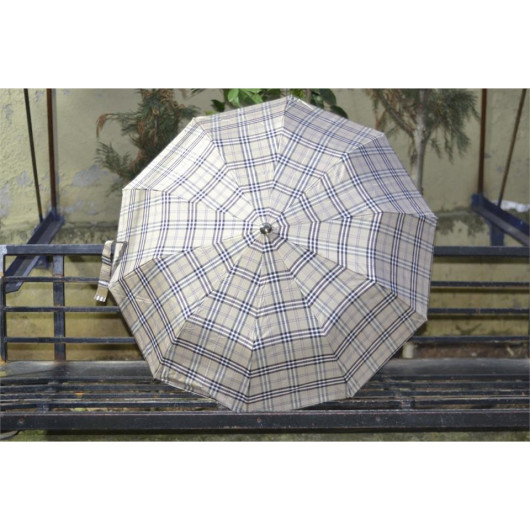 April Special Mini Automatic 10 String Umbrella Beige