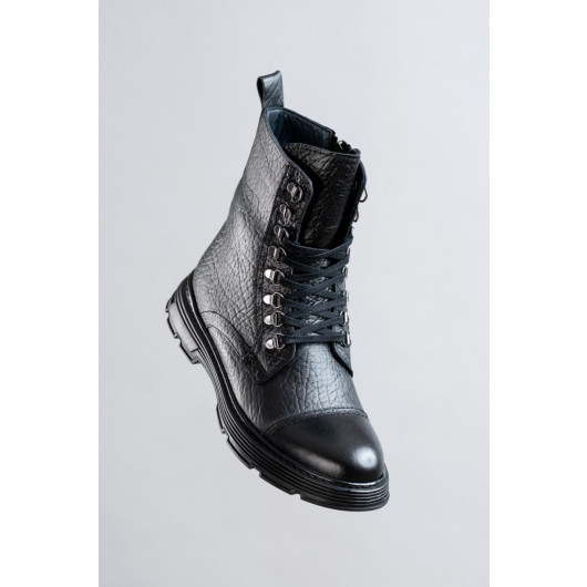 Lace-Up Leather Men's Boots