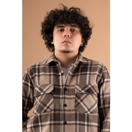 Bican Double Pocket Oversized Men's Lumberjack Shirt