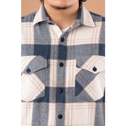 Bican Oversized Double Pocket Men's Lucker Shirt