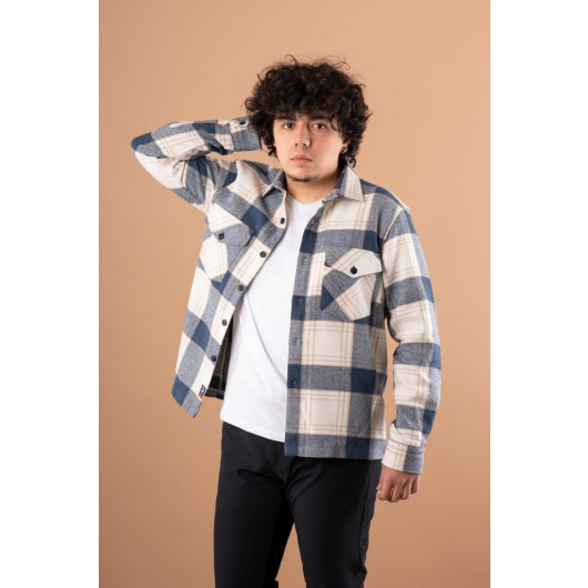 Bican Oversized Double Pocket Men's Lucker Shirt