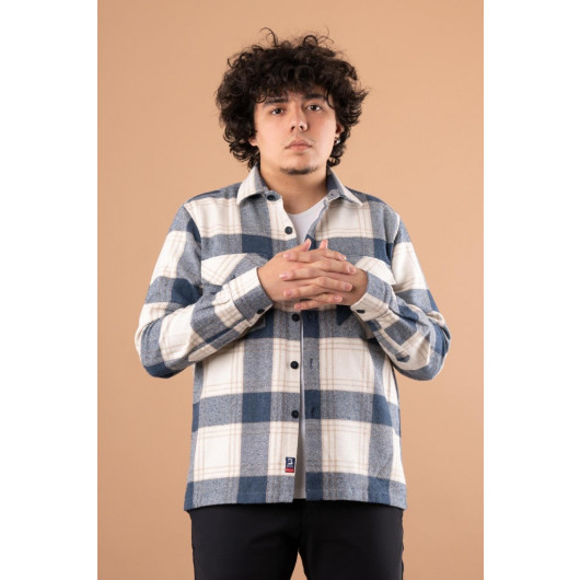 Bican Oversized Double Pocket Men's Lucker Shirt