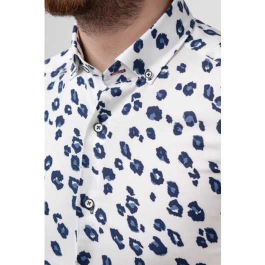 Bican Slimfit Summer Patterned Men's Shirt