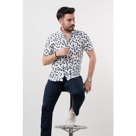 Bican Slimfit Summer Patterned Men's Shirt