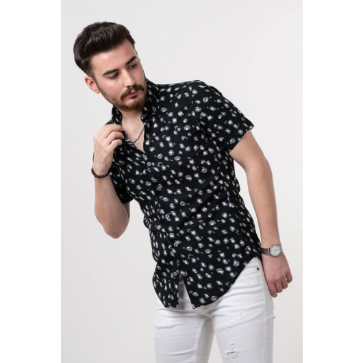 Bican Slimfit Summer Patterned Men's Shirt