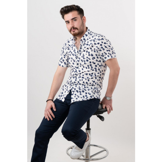 Bican Slimfit Summer Patterned Men's Shirt