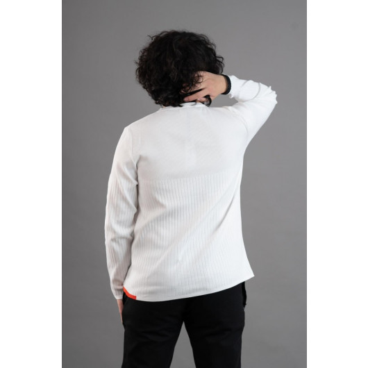 Cycle Collar Lycra Microfilament Fabric Slimfit Men's Sweatshirt