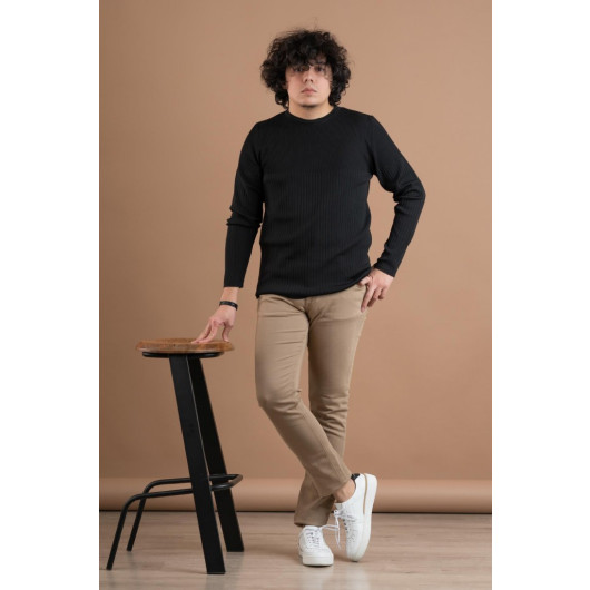 Cycle Collar Lycra Microfilament Fabric Slimfit Men's Sweatshirt