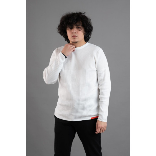 Cycle Collar Lycra Microfilament Fabric Slimfit Men's Sweatshirt