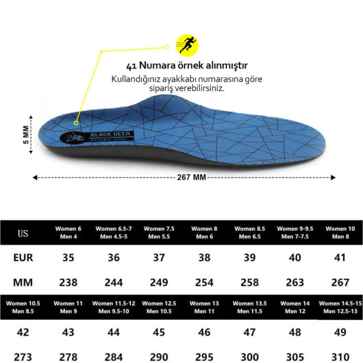 Dynamic Sport Blue-Triangle Shoe Insole