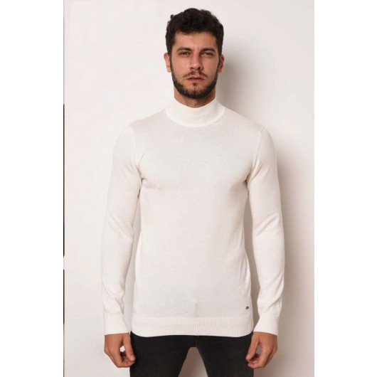 Brng Half Balikçi Slimfit Lycra Men's Sweater