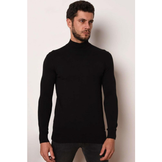 Brng Half Balikçi Slimfit Lycra Men's Sweater