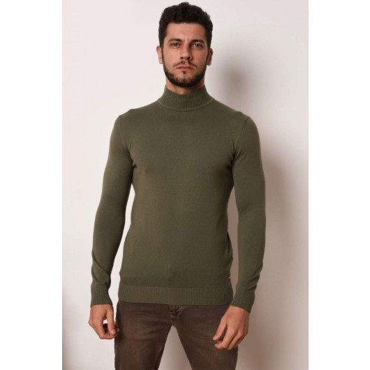 Brng Half Balikçi Slimfit Lycra Men's Sweater