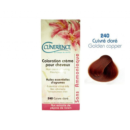 Clinerience Natural Hair Color 240 - Golden Copper