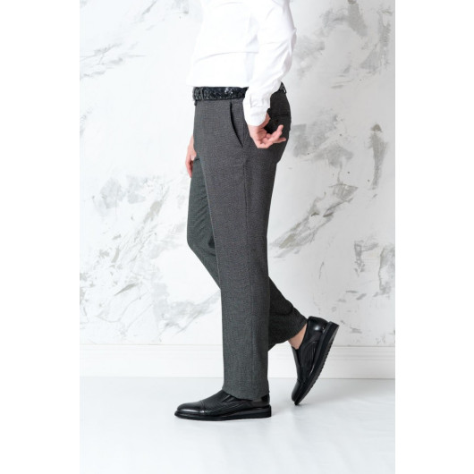 Textured Regular Fit Seasonal Men's Fabric Trousers