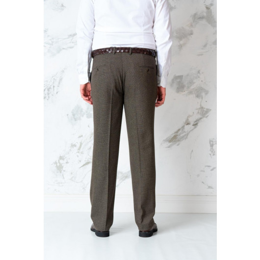 Textured Regular Fit Seasonal Men's Fabric Trousers