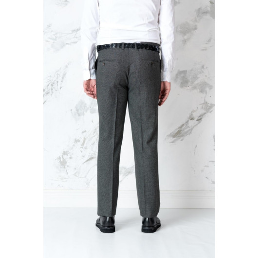 Textured Regular Fit Seasonal Men's Fabric Trousers