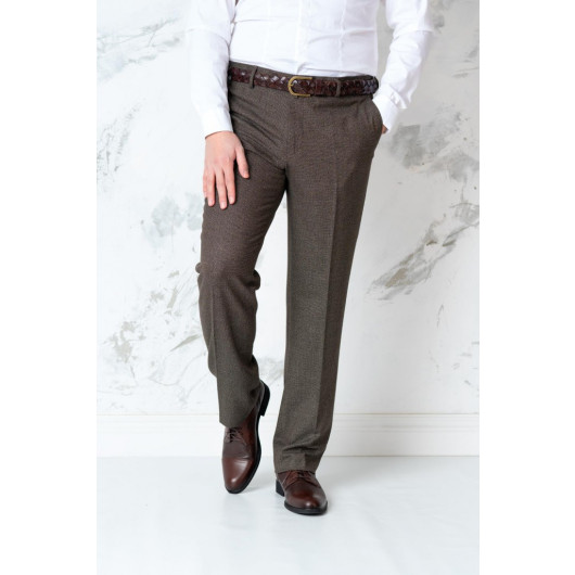 Textured Regular Fit Seasonal Men's Fabric Trousers