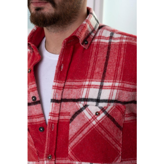 Dorss Slimfit Double Pocket Plaid Men's Lumberjack Shirt