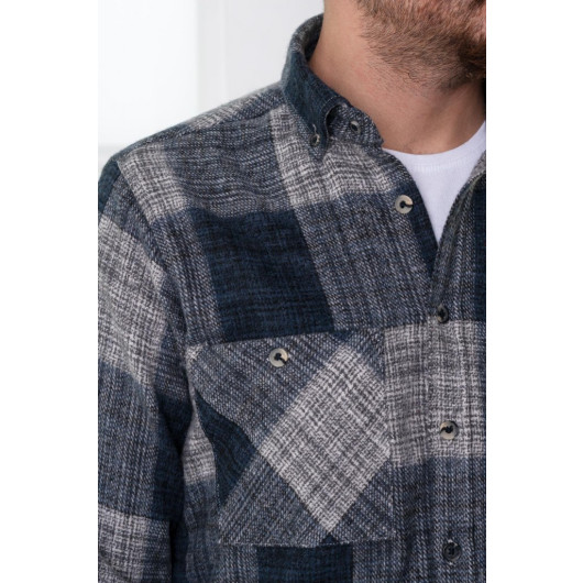 Dorss Slimfit Double Pocket Plaid Men's Lumberjack Shirt