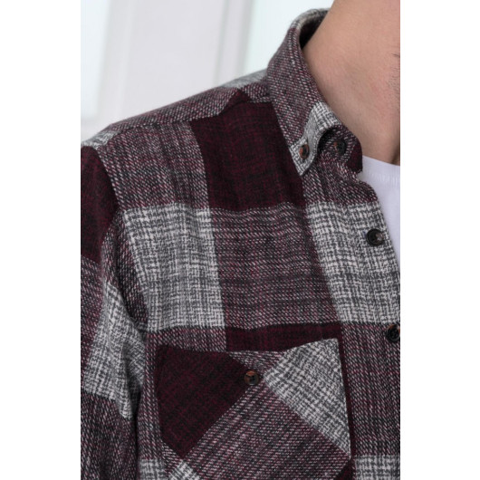 Dorss Slimfit Double Pocket Plaid Men's Lumberjack Shirt