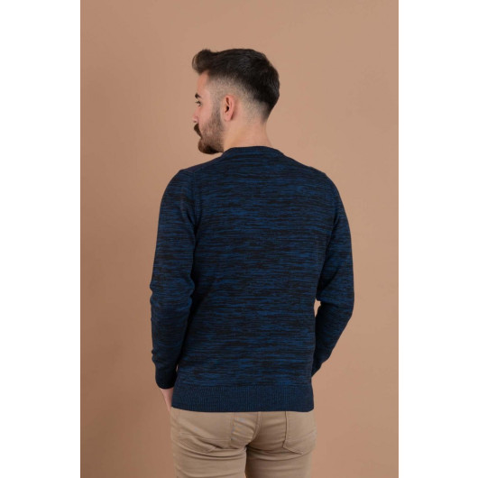 Dorss Slimfit Patterned Zero Collar Men's Knitwear Sweater
