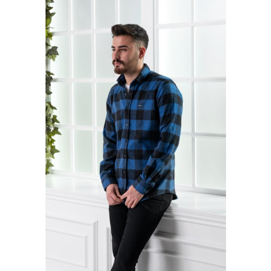 Dorss Slimfit Plaid Men's Lumberjack Shirt