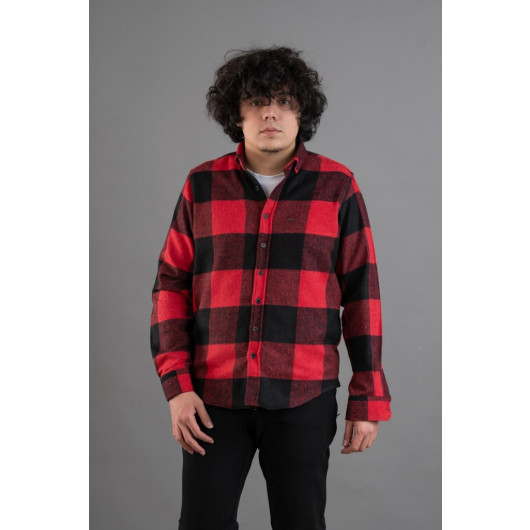 Dorss Slimfit Plaid Men's Lumberjack Shirt