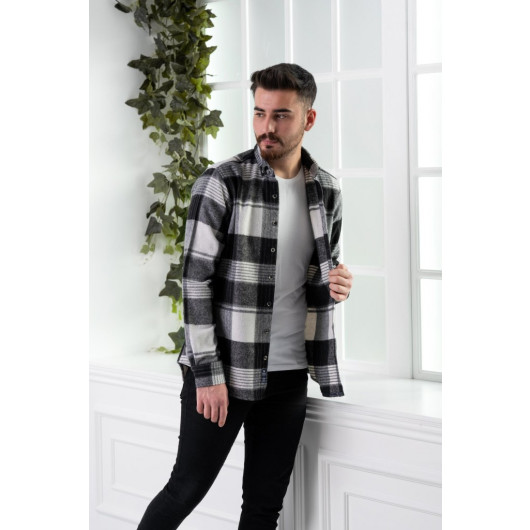 Dorss Slimfit Plaid Men's Lumberjack Shirt