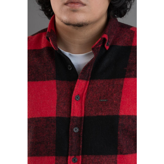 Dorss Slimfit Plaid Men's Lumberjack Shirt