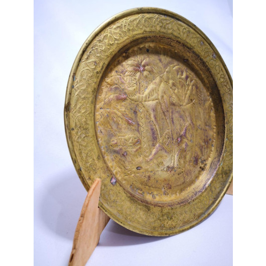 Antique Engraved And Decorated Copper Plate / Dish / Decorative Arts, Copper Plate / Antique Plate