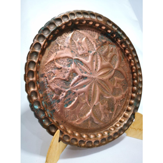 Watched Copper Embossed Wall Plate Aoa