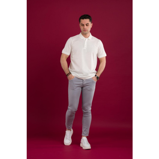 Ecer Regular Fit Lacost Fabric Polo Collar Cotton Men's T-Shirt