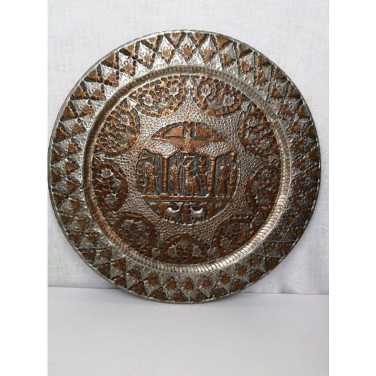 Antique Brass Carved And Ornamental Antique Wall Decor / Copper Decorations / Antique Decorations