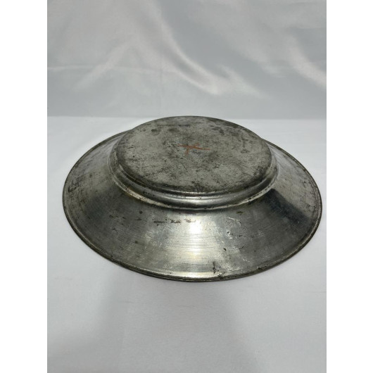 A Dish With A Concave Inside For Serving Rice Or Kebab, Made Of Copper, In The Form Of An Old Heritage Style, With A Hand-Made