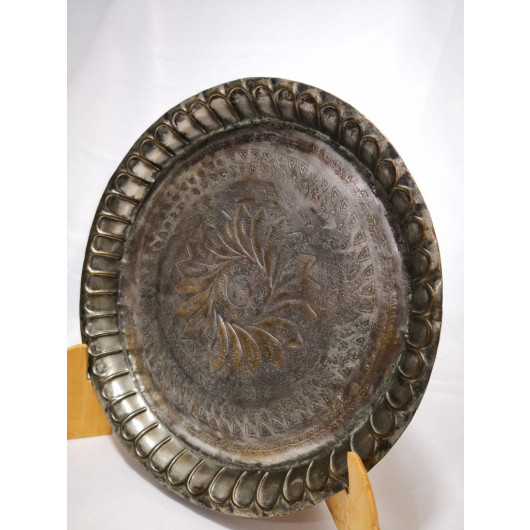 Antique Heritage Hand-Engraved Copper Plate/Plate/Plate/Decorative Arts,Copper Plate/Antique Plate