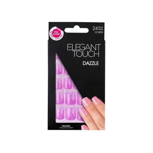 Elegant Touch Polished Nails-Silvery Lilac Color