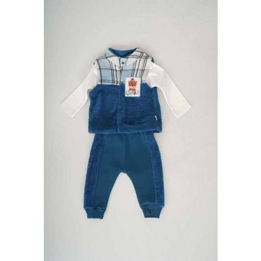 Baby Baby Vest With Plush 3P Suit