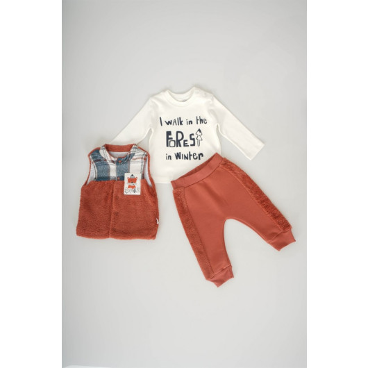 Baby Baby Vest With Plush 3P Suit