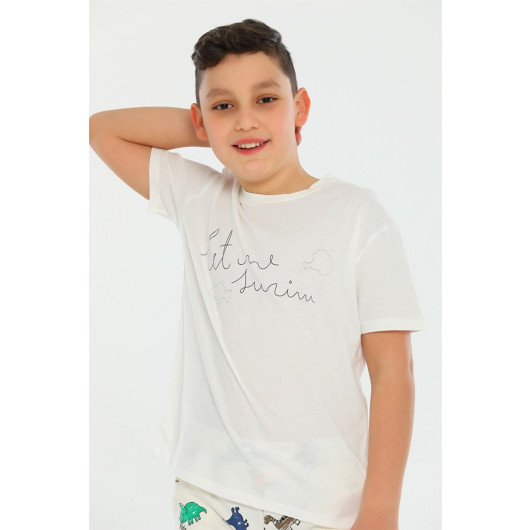 Boys' Cotton Let Me Swim T-Shirt