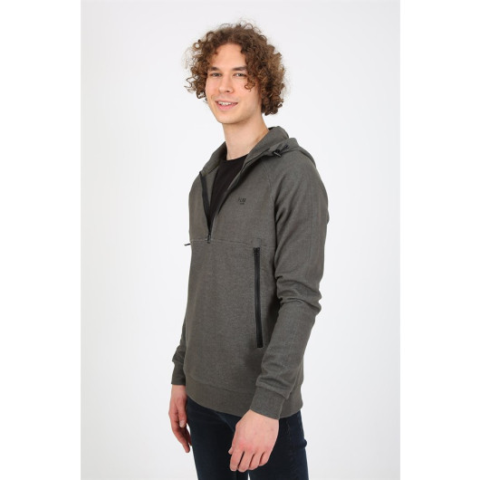 Men's Regular Fit Sweatshirt Khaki