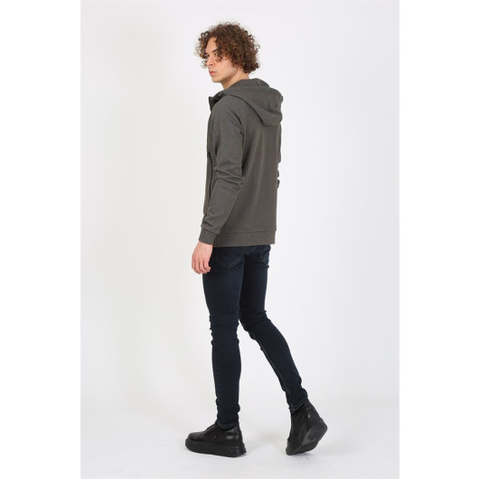 Men's Regular Fit Sweatshirt Khaki