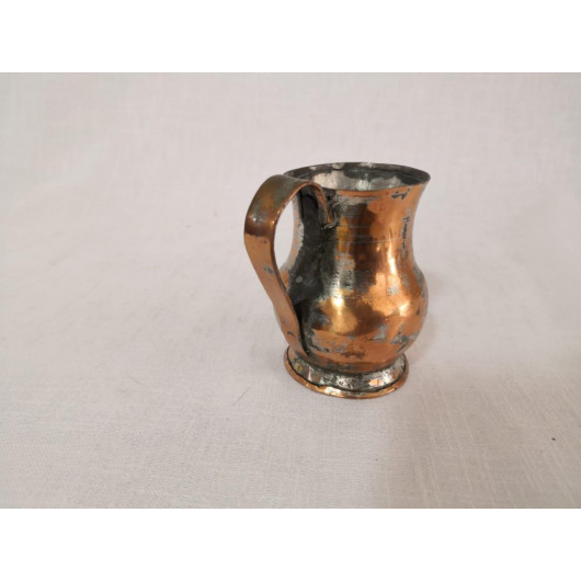 Aoa Antique Copper Jug With Handle / Inherited Copper Antiques